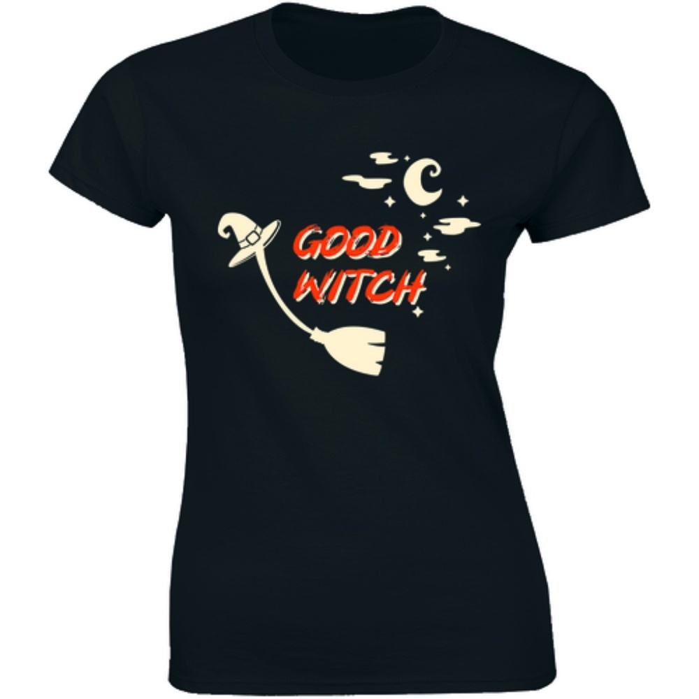 Good Witch BFF Halloween Graphic T-shirt Tee